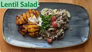 Lentil Salad with garlic yogurt dressing recipe [upl. by Arad]