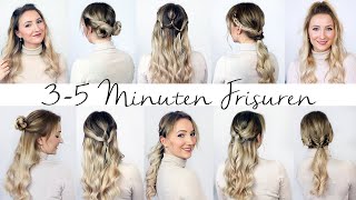 3 MINUTEN FRISUREN  unkompliziert und schnell 10 Frisuren für den Alltag  TheBeauty2go [upl. by Bean149]