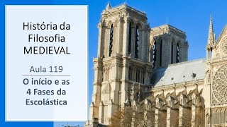 HISTÓRIA DA FILOSOFIA MEDIEVAL  AULA 119  ESCOLÁSTICA  INÍCIO E FASES [upl. by Elon286]