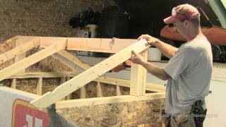 How To Build A Shed  Part 3 Building amp Installing Rafters [upl. by Ymmit]