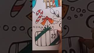 Calendário de Natal ritaberman coloringbookshorts christmas2023natal22december [upl. by Nalid]