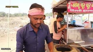 Faridabad Ke Asli Chur chur Naan  Most crunchy चूर चूर Thali ever  Street food india [upl. by Guild308]