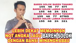 BAREH SOLOK  Not Angka Lagu Minang  Instrumen Bansi [upl. by Ainoyek]