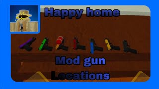 every modded gun location in Happy home Opposer VR [upl. by Enutrof]