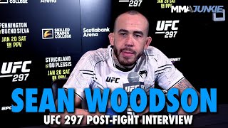 Sean Woodson Reacts to Crazy Confusion With Bruce Buffers Announcement of Win  UFC 297 [upl. by Imelida]