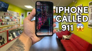 Cracked iPhone started calling 911 😰I can’t believe this happened 😱 asmr apple iphone 911 [upl. by Ruiz]