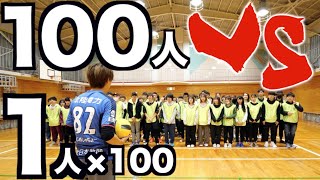 【ドッジボール】100人vs1人100機どっちが強いの？ [upl. by Edi]