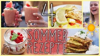 4 SOMMERLICHE amp Gesunde DIY REZEPTE  Easy amp Fresh [upl. by Crandale]