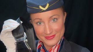 ✈️ ASMR Calm Flight help fear of flying air hostess roleplay personal attention tingly sounds sleep [upl. by Anilosi]