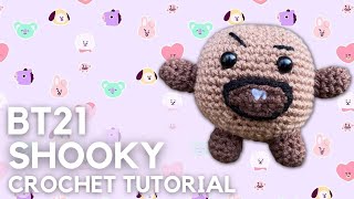 BT21 BTS SHOOKY CROCHET TUTORIAL  FREE AMIGURUMI PATTERN [upl. by Warrin]