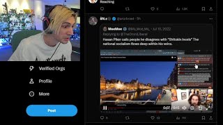 xQc reacts to Hasan being Racist [upl. by Pren]