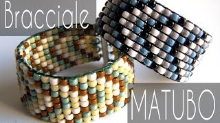 Tutorial Perline  Braccialetto Matubo con Telaio [upl. by Aicilef605]