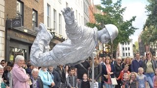 Silver man secret revealed from start to finish floating and levitating trick [upl. by Atsillak]