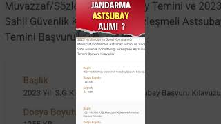 Jandarma Astsubay Alımı  2023 [upl. by Omsare]