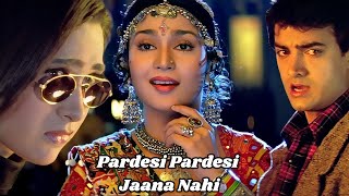 Pardesi Pardesi  Udit Narayan  Alka Yagnik  Karishma Kapoor Aamir Khan  Evergreen Sad Love Song [upl. by Nyliac185]