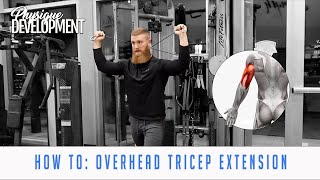 How to Overhead CrossCable Tricep Extension Long Head [upl. by Yadroc160]