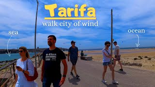 Tarifa Spain  city of wind and surf 4K Walk tour Province Cadiz [upl. by Sirron]