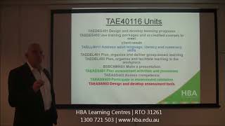 Overview TAE40116 Certificate IV in Training and Assessment [upl. by Aicirtap]