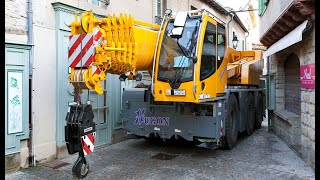 Liebherr  Installation work of a LTC 104531 Mobile Crane in Carcassonne France [upl. by Nnyluqcaj]