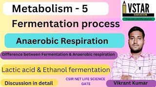 Fermentation  Fermentation Process  Anaerobic respiration Fermentation  Lactic acid  Ethanol [upl. by Kal]