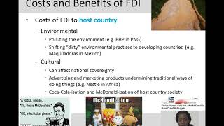 Week 7 Costs and Benefits of FDI Part 2 [upl. by Swee612]