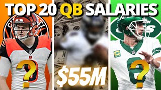 NFL 2023 Top 20 Quarterback Salaries Revealed  SPORTS AND MONEY [upl. by Valida]