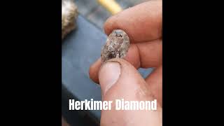 Herkimer Diamond with Anthraxolite [upl. by Khorma]