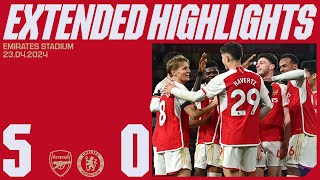 EXTENDED HIGHLIGHTS  Arsenal vs Chelsea 50  Trossard White 2 Havertz 2 [upl. by Conley531]