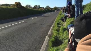 Super close pass  150MPH Isle of Man TT 2015 Supersport Race 1  Hillberry Corner [upl. by Siseneg231]