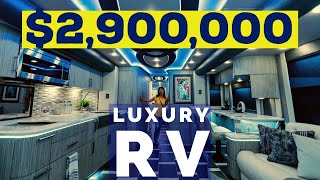 29 MILLION LUXURY RV  Foretravel Prevost Conversion Motorhome [upl. by Treblig]