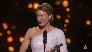 Renée Zellweger wins Best Actress  92nd Oscars 2020 [upl. by Akimihs]