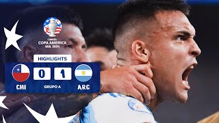 CHILE 01 ARGENTINA HIGHLIGHTS  CONMEBOL COPA AMÉRICA USA 2024™ [upl. by Anadal207]