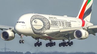 AIRBUS A380 LANDING  DEPARTURE in special livery 4K [upl. by Aileve703]