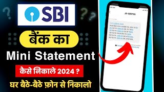 Sbi account mini statement kaise nikale  how to get sbi mini statement in pdf  sbi statement [upl. by Leacock]