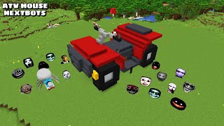 SURVIVAL ATV HOUSE WITH 100 NEXTBOTS in Minecraft  Gameplay  Coffin Meme [upl. by Patten]