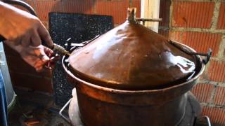 Distillation of alcohol for drinking  Schnapps [upl. by Olimreh]