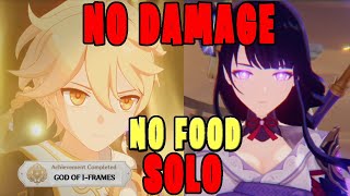 21 Baal boss fight rematch SOLO NO DAMAGE NO FOOD GEO MC gameplay Genshin Impact [upl. by Nailil]