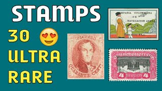 Most Expensive Stamps Are Here  30 Ultra Rare Postage Stamps Of The World [upl. by Gris]