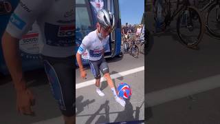 ⚽️❤️ REMCO EVENEPOEL is a BALLER tourdefrance cycling football belgium [upl. by Haroun]