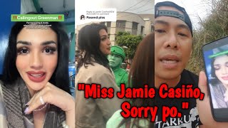 Green Man Humingi Na Ng Sorry Kay Jamie Casiño At Sa Mga Kaibigan Nito [upl. by Lattie]