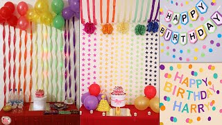 Trendy Party Decoration at Home Low Budget  Birthday Anniversary Engagement Party [upl. by Tatiana]