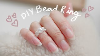 DIY Pearl Bead Ring [upl. by Eitac]