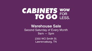 Cabinets To Go March Warehouse Sale [upl. by Enyale]