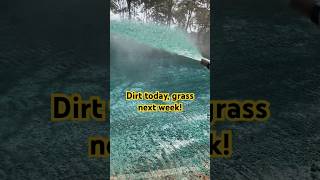 Hydroseeding Dirt to Grass landscaping excavation grass [upl. by Aretta280]