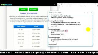 FreeBitcoin in SCRIPT Roll 12000 HACK October 2017 100 Working Withdrawal Proof [upl. by Hesketh]