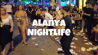 4K 🦊 Alanya Nightlife and Bar Street  Walking Tour 2022 [upl. by Satterlee536]