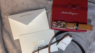 Unboxing Salvatore Ferragamo Gancini Belt [upl. by Elephus]