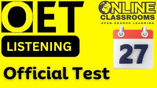 daniel lemmings oet listening sample OET 20 Online Classroom [upl. by Blunt144]