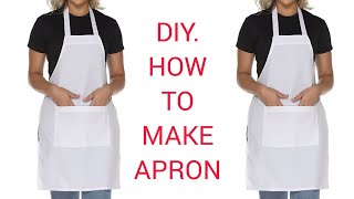 How to make an apron Easy DIY  cooking apron cuttingand stitching [upl. by Zephan924]