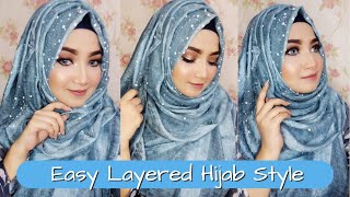 Stylish Layered Hijab Style 💞 Hijab Style By Nipa  Beauty Reflect By Nipa [upl. by Gilleod]